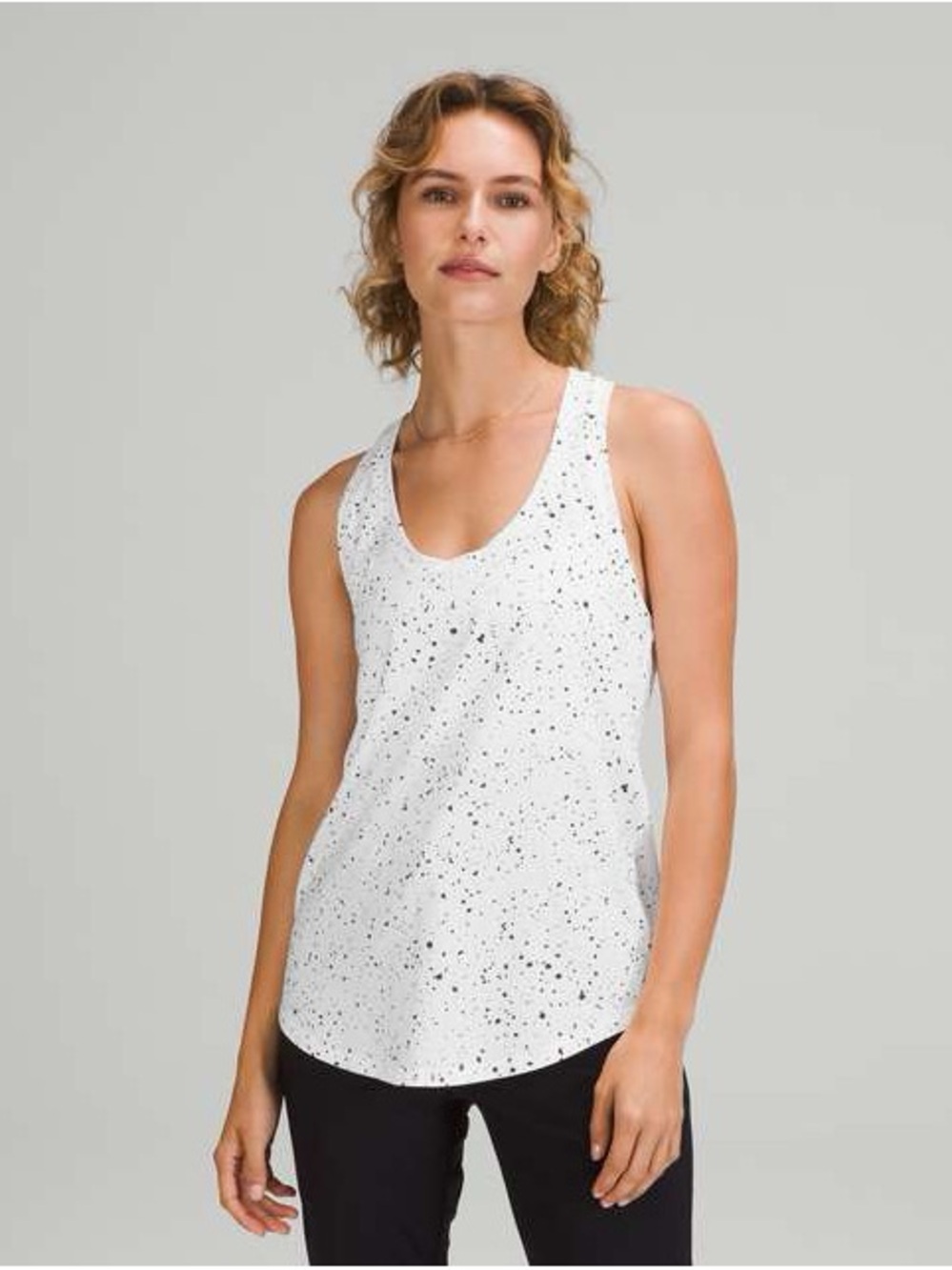 Lululemon Love Tank Top Revitalize Splatter White Graphite Grey
